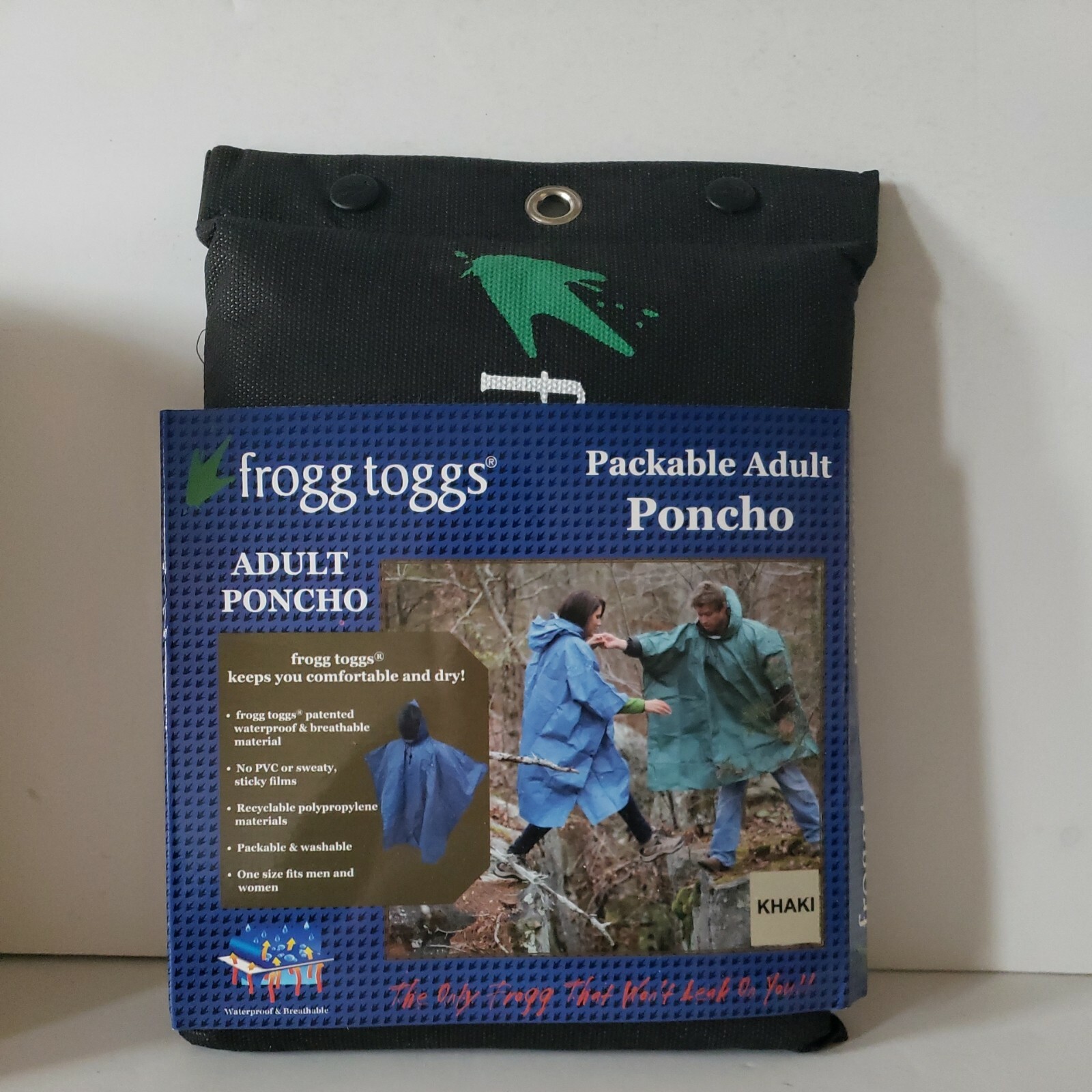 Frogg Toggs FTP1714-04 Ultra Lite Poncho Khaki Waterproof