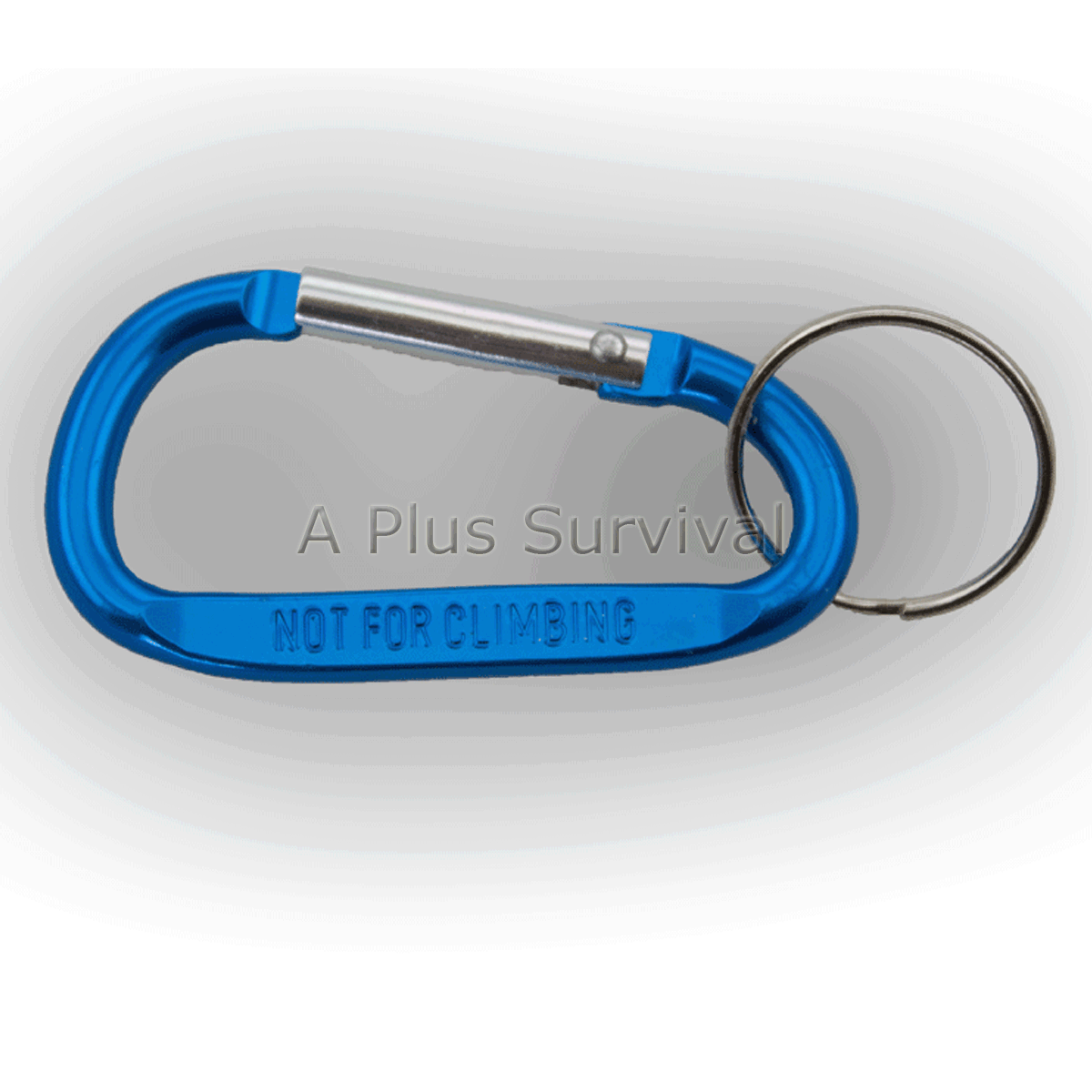 2 Medium Carabiner Keychain Backpack Belt Camping Survival Kit – Light Blue