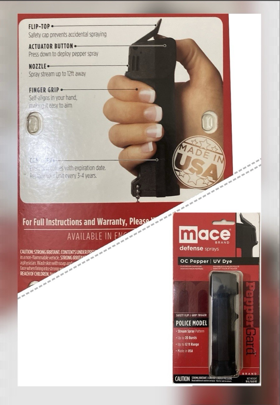 MACE POLICE DEFENSE Pepper GUARD Spray FLIP TOP Self Home SAFETY SECURITY ATTACK