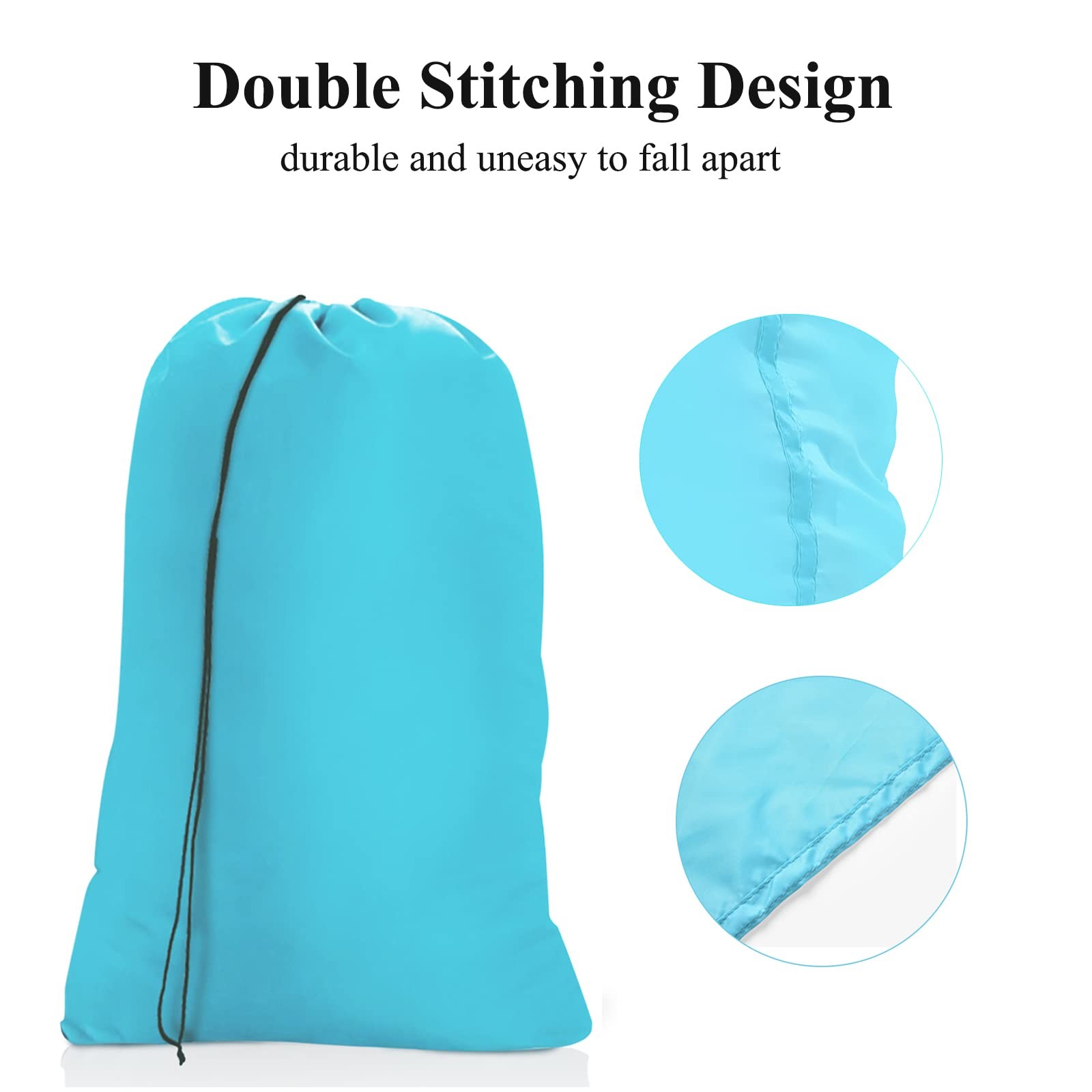 OTraki Extra Large Laundry Bag 2 Pack 28×45 inch, Turquoise Blue
