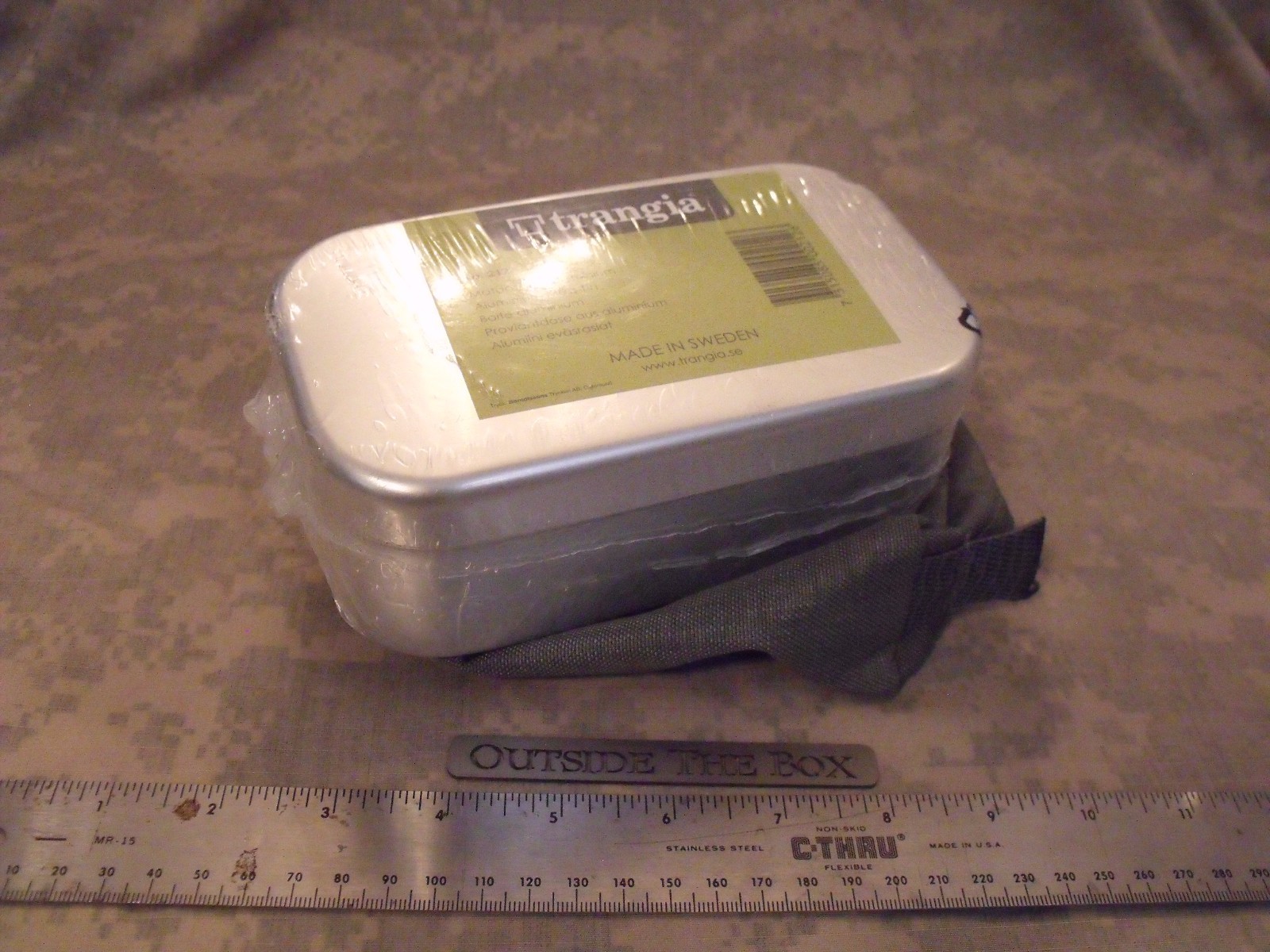 Emergency/Survival Trangia 212 Aluminum Mess Kit Tin & Nylon Pouch FOILAGE GREEN
