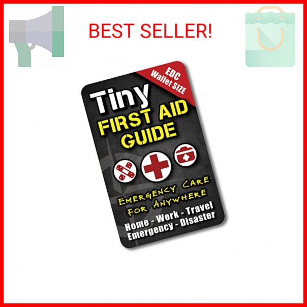 Tiny First Aid Guide Pocket Size | Micro EDC Emergency Medical Guide for Camping