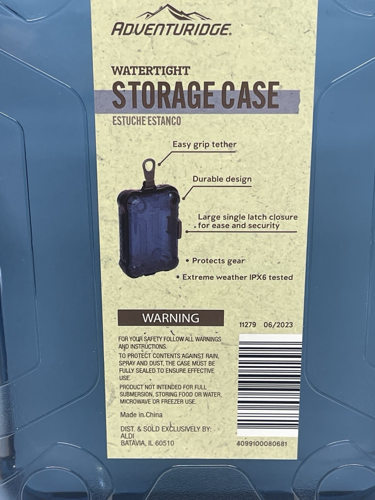 Adventuridge Watertight Extreme Weather Storage Case IPX6 Tested Cash Phone Etc.