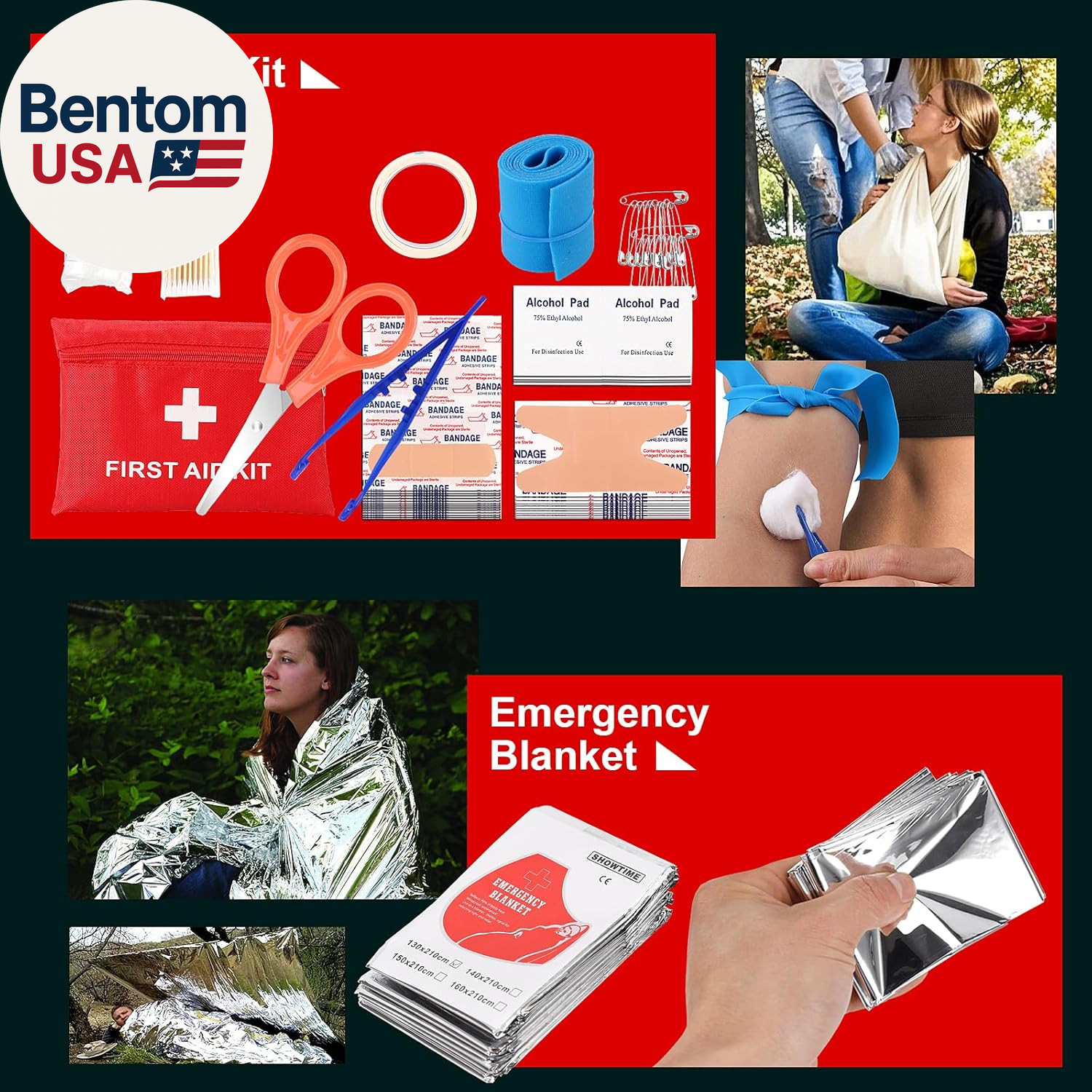Survival Kits, Survival Gear and Equipment 116-In-1, Emergency Kit with First Ai