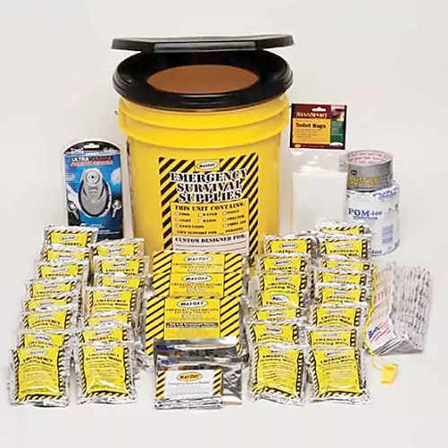 Mayday Classroom Lockdown Emergency Prredness Kit Food Water Toilet Radio