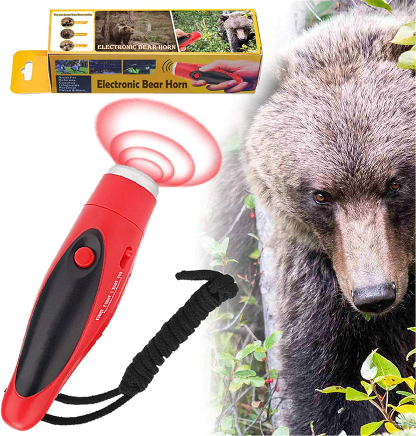 120Db Electronic to Scare Bears- Loud Air Horn for Safety Hiking Camping Emerge