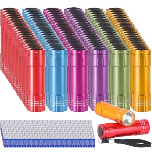 120 Pack Small Mini Cheap Flashlights for Kids Bulk with Batteries 120 PACK
