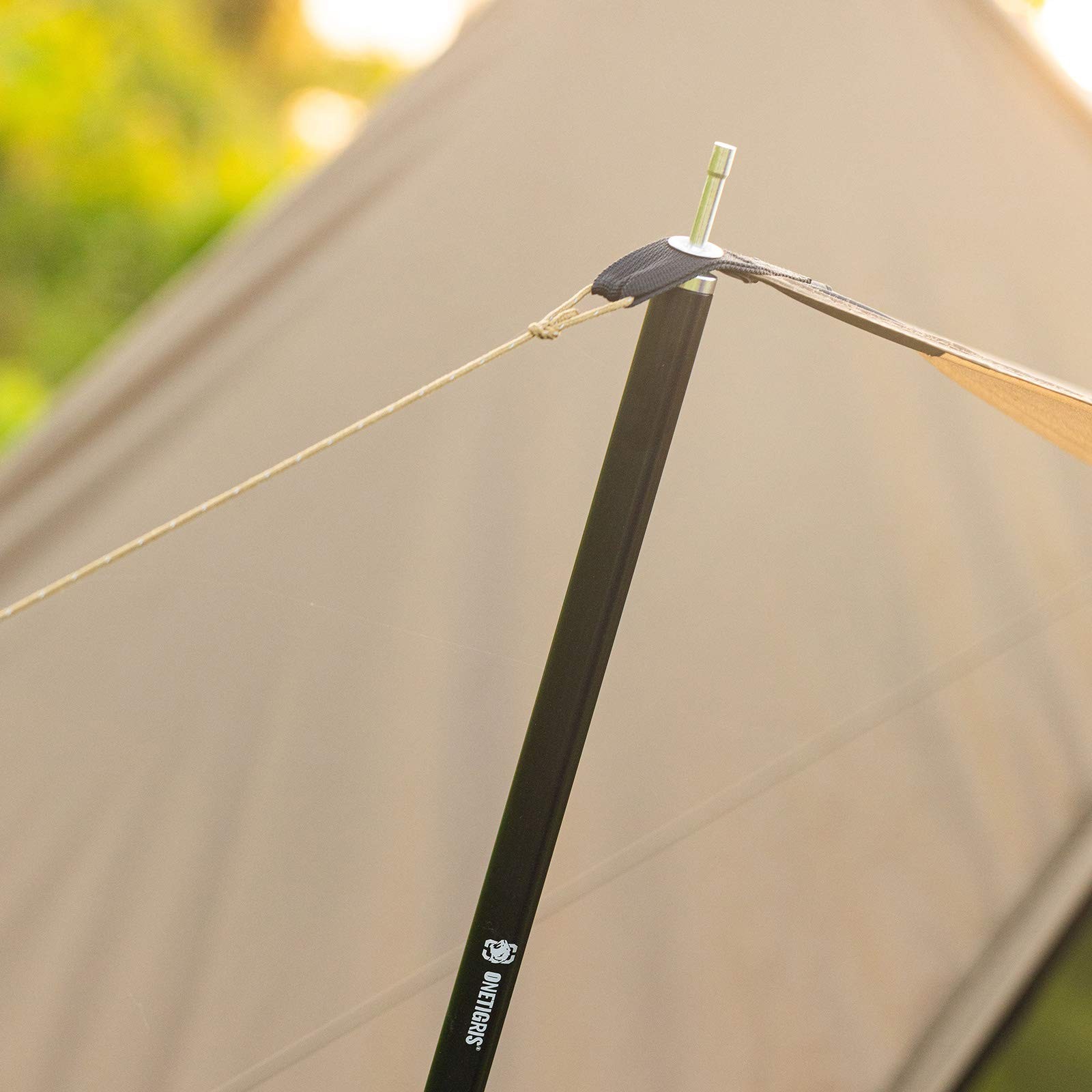 OneTigris Lightweight Tent Poles, 2pc/Set, 7075 Aluminum 4.1ft | 125cm, Black