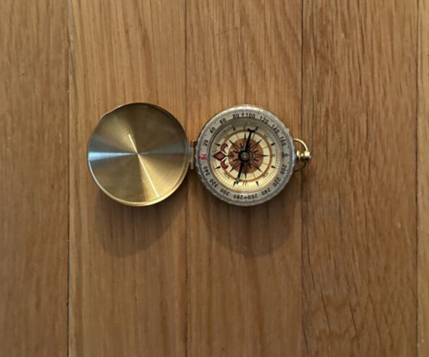 Camping Survival Compass Glow in The Dark Military Compass OPEN BOX