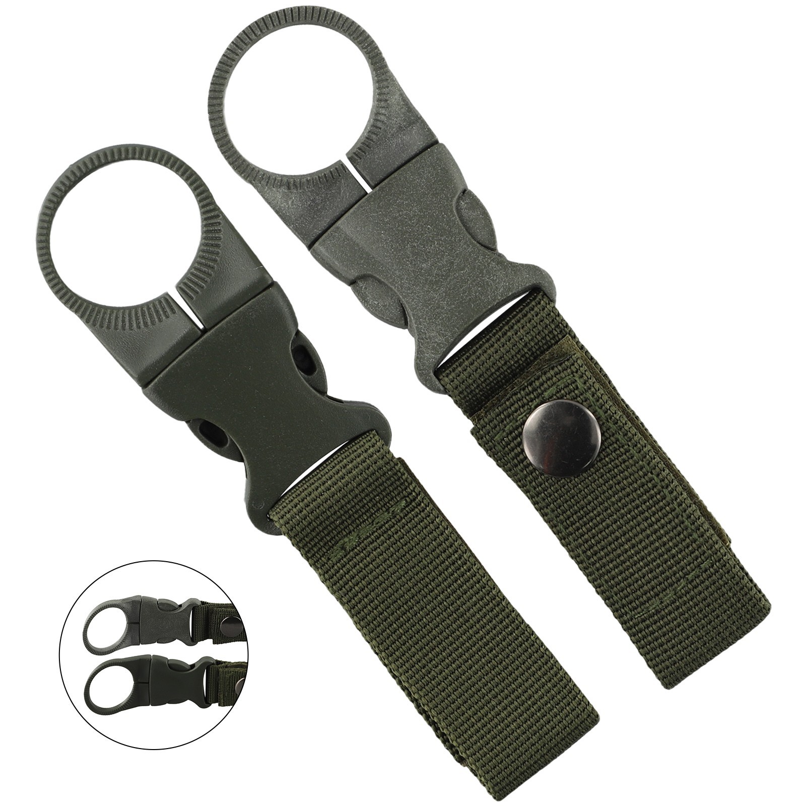 2pc Water Bottle Holder Clips with Nylon Buckle for Climbing and Travel