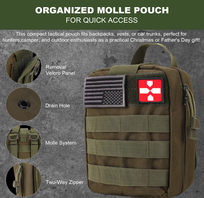 Gifts for Men, Survival Kit, 150 PCS Survival Gear and Supplies Equipment bag
