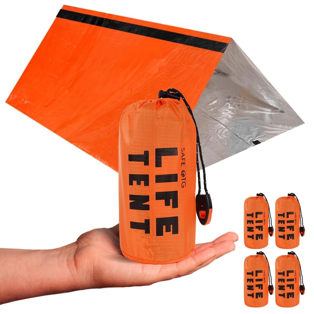 Emergency Survival Tent Mylar Shelter – Lightweight Waterproof Thermal Reflec…