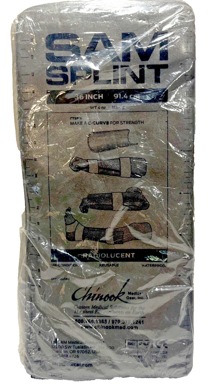 Sam Splint 36 Inch – Reusable Lightweight Waterproof Compact Versatile Med Kit