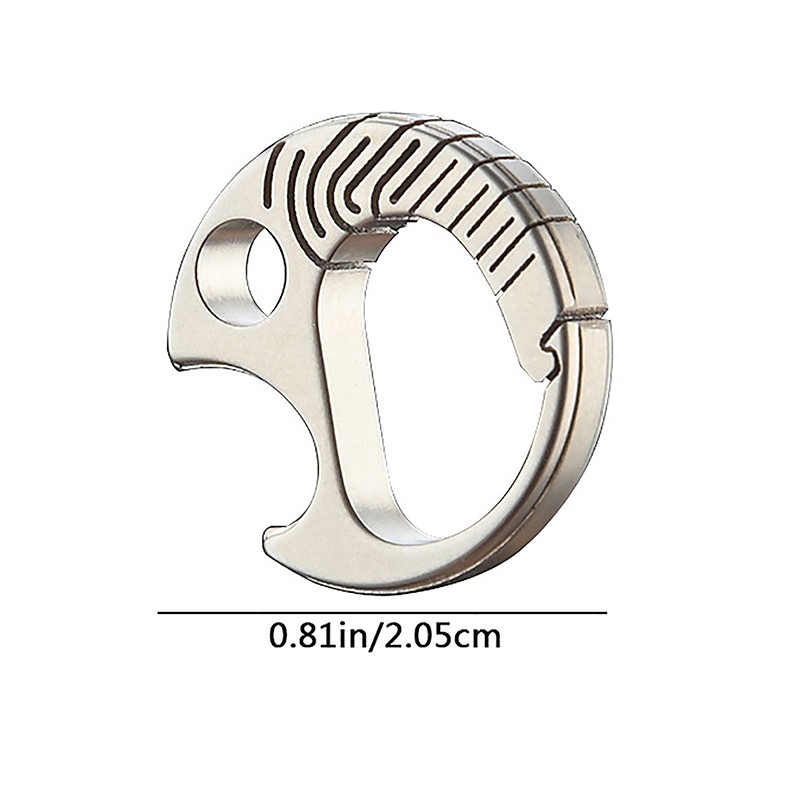Small Buckle Titanium Alloy Mini Goldfish Clasp Keychain Bottle Opener Tool