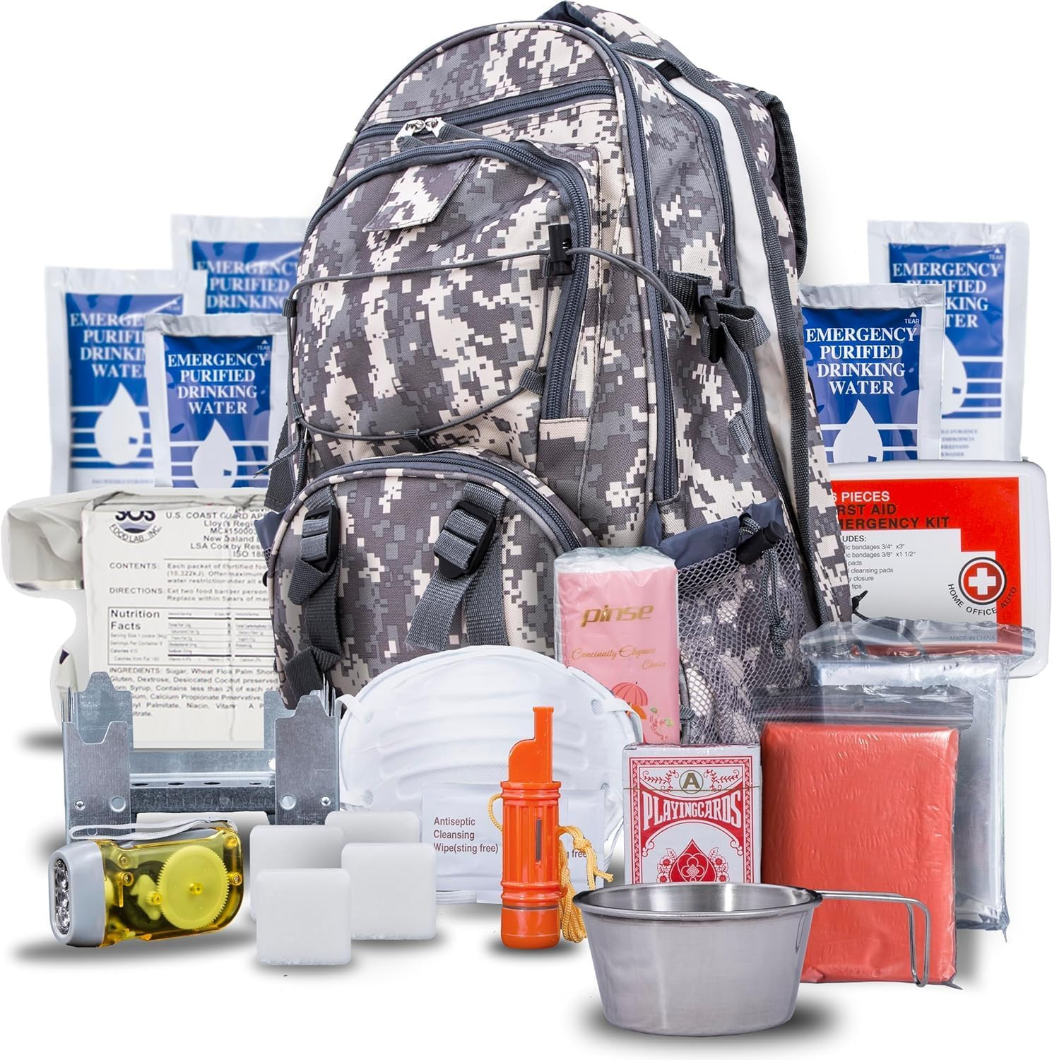 Blue Seventy-Two Pro Series Camo Emergency Survival Kit for 1 Person