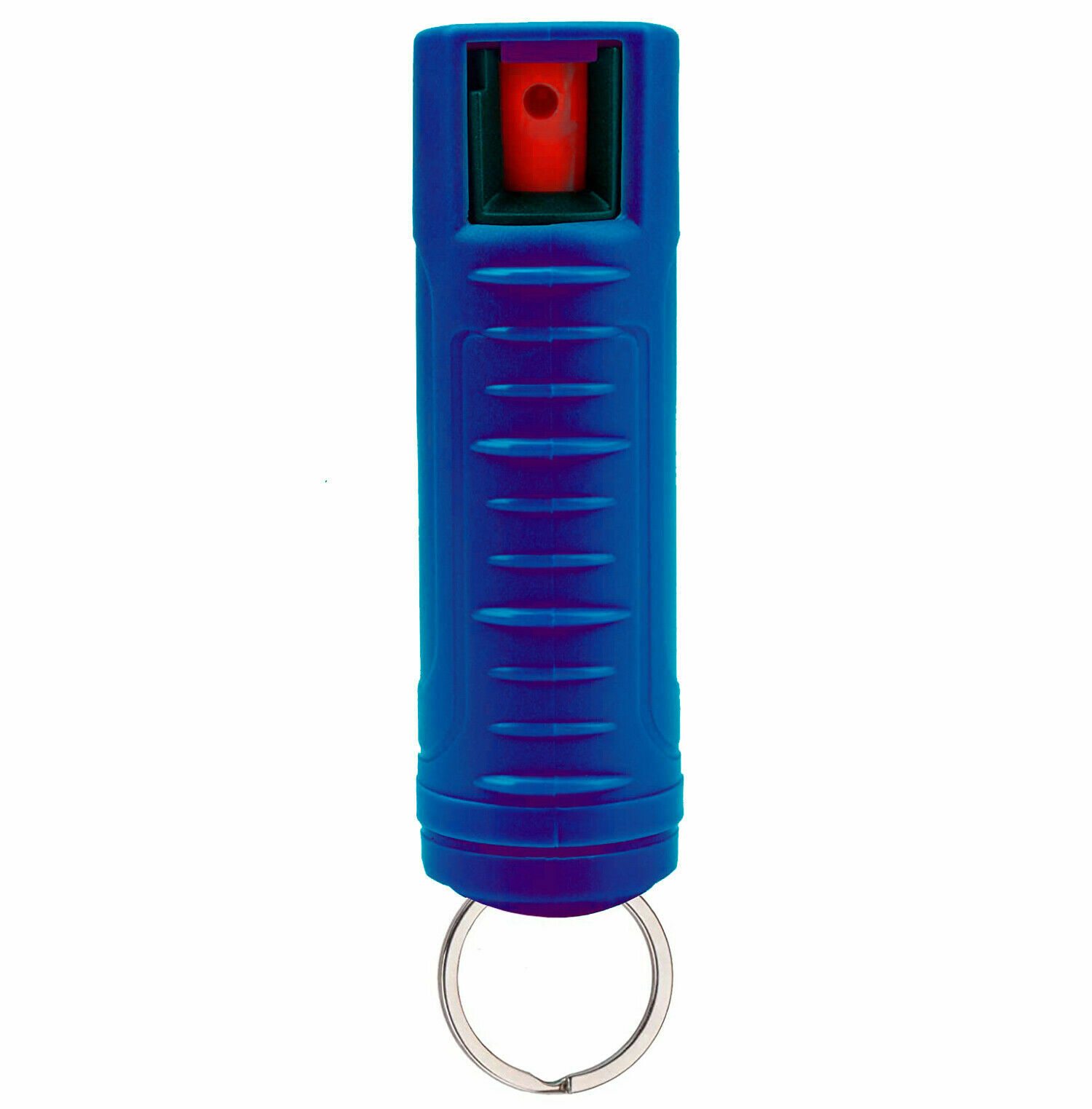 BURN Pepper Spray 0.5oz Blue Molded Self Defense Keychain Security Safety Lock