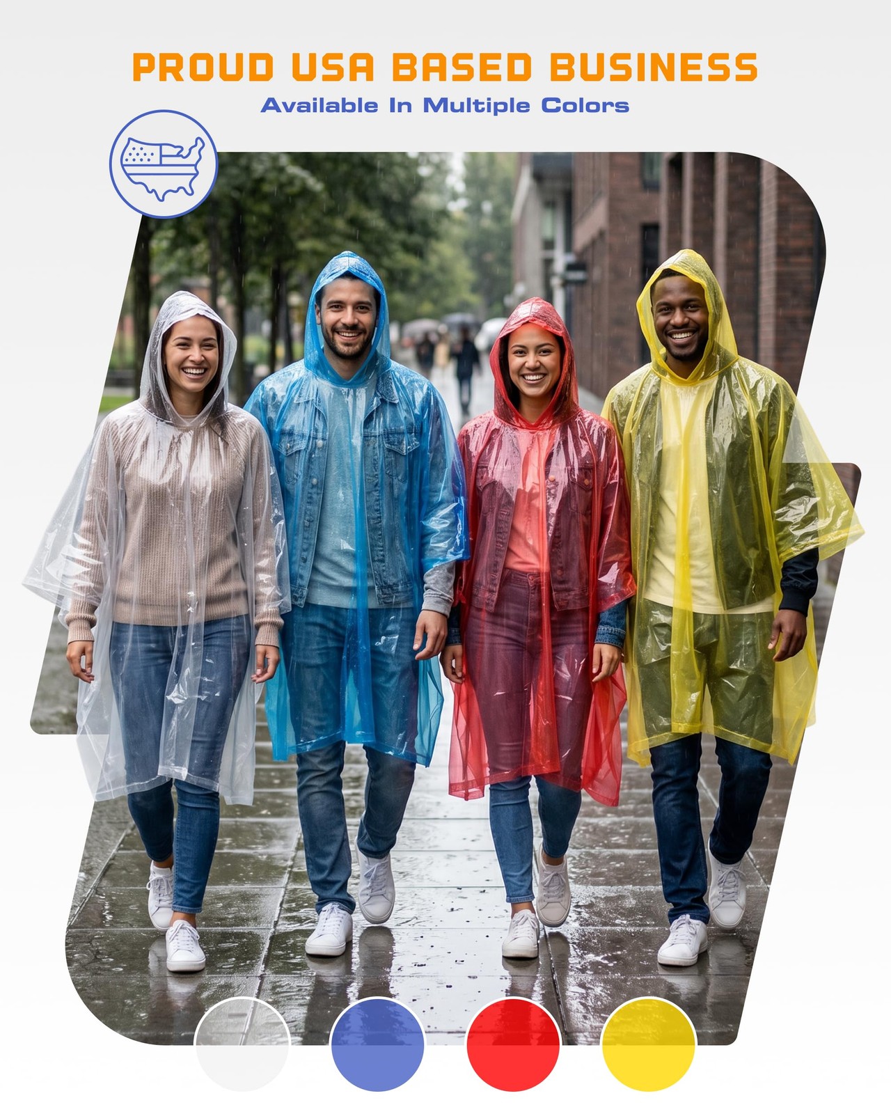 Disposable Rain Ponchos for Adults 5 Pack