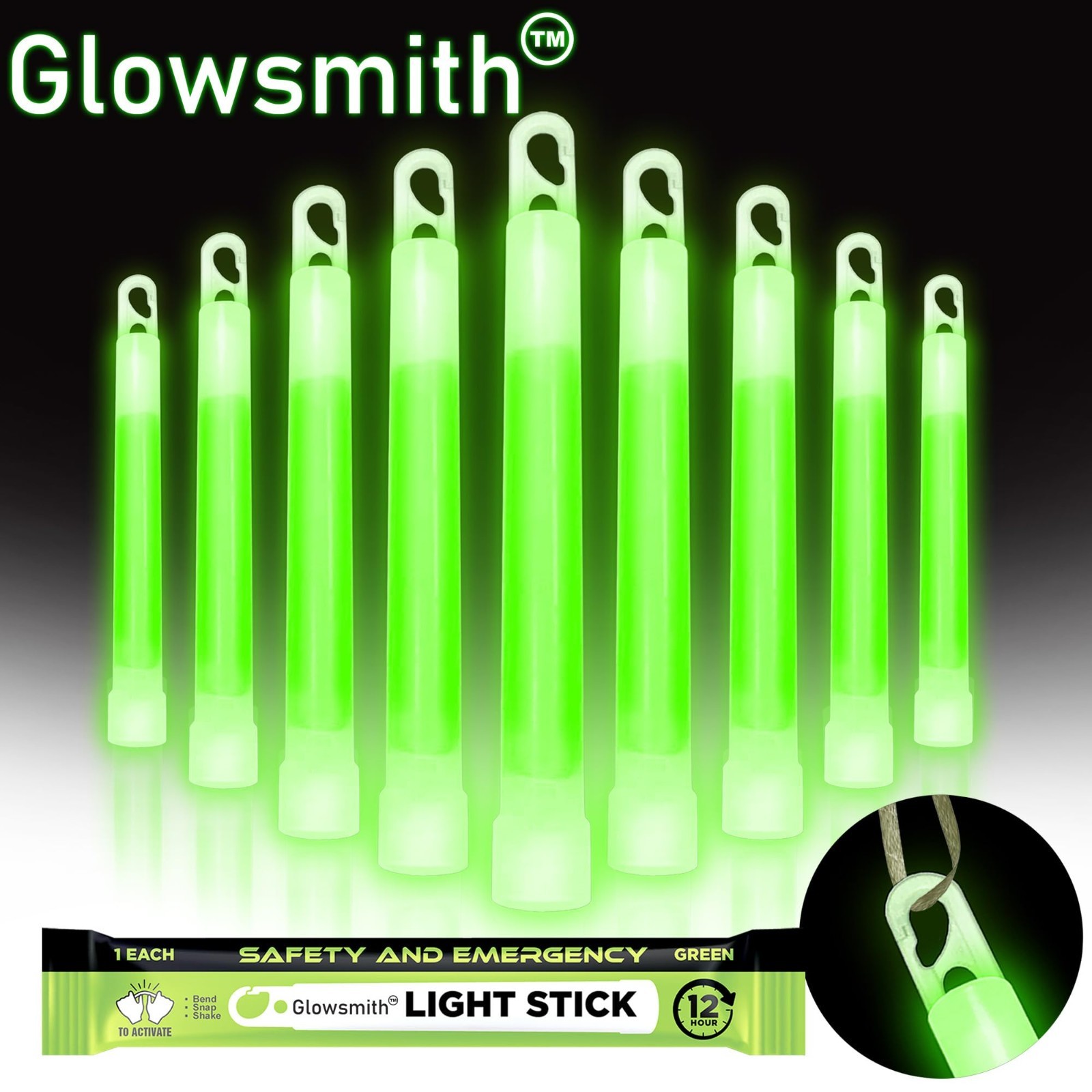 30pcs Military Grade Glow Sticks – 6” Ultra Bright Lightsticks for Camping, Hik