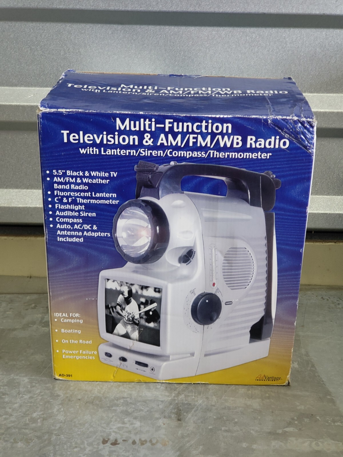 Advantage Industries MultiFunction Portable AM/FM/WB Radio W/ Lantern Open Box