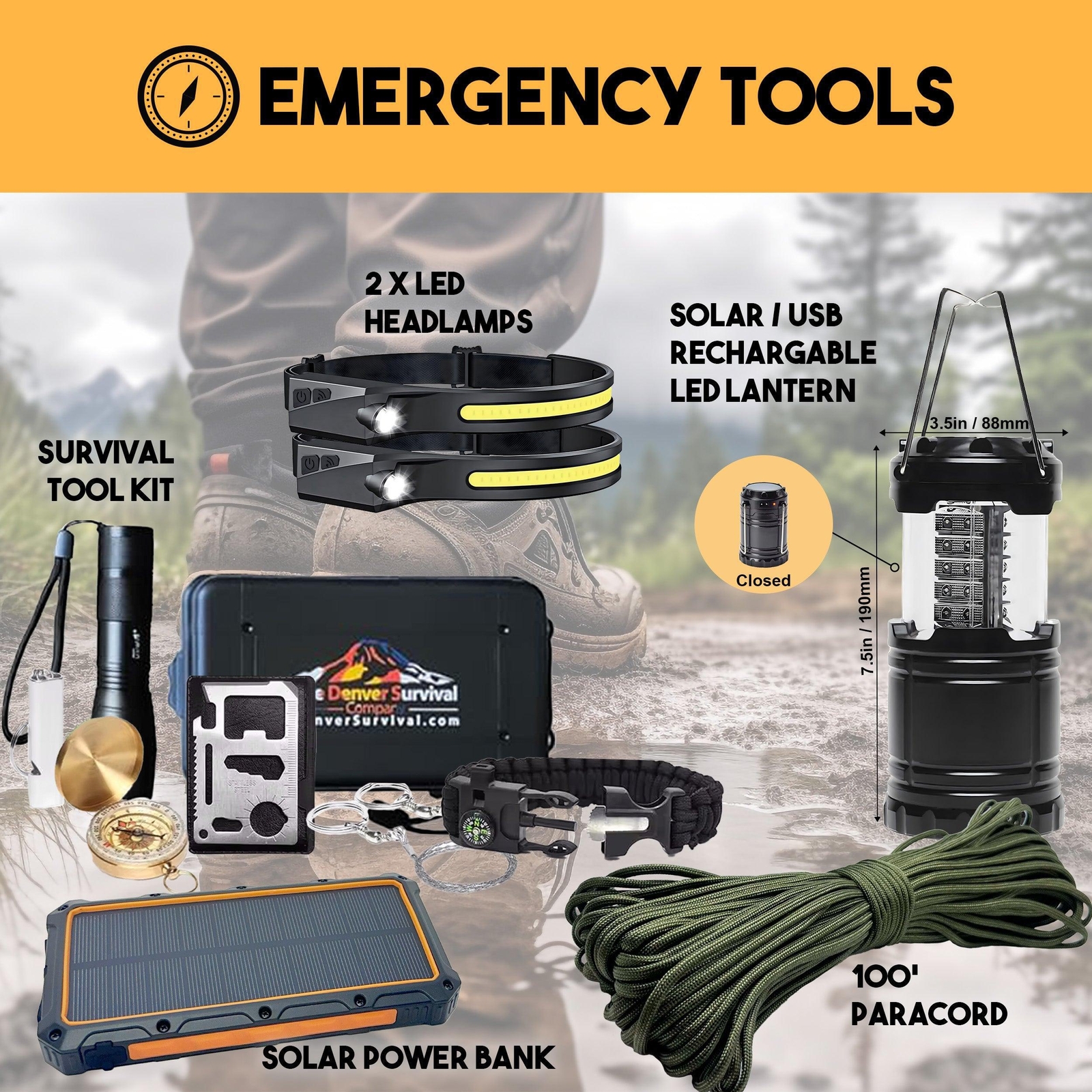 Premium 72 Hour Survival Backpack Kit – Upgraded Bug Out Kit w/ Survival Kits
