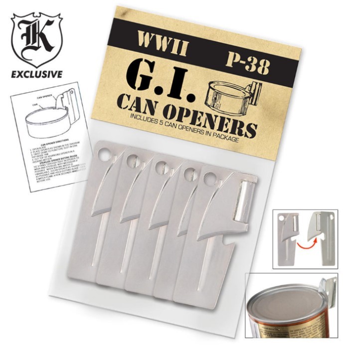 BUD K P38 GI TYPE CAN OPENER ( 5 PACK )