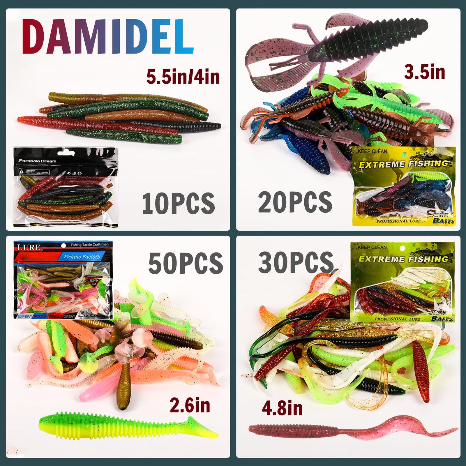 DAMIDEL 600 Pcs/Tackle Box Fishing Kit-Fishing Medium, Red black,while,green