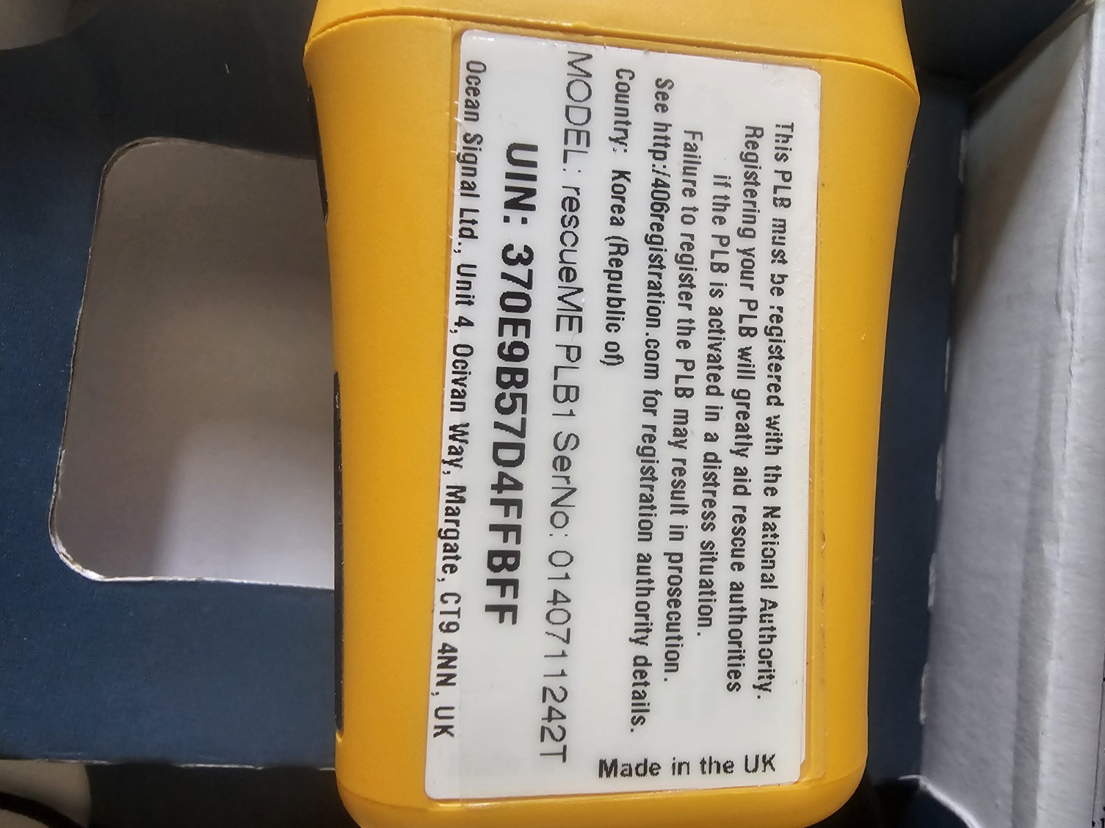 Ocean Signal Rescue Me RescueME PLB1 Personal Locator Beacon Outdoors