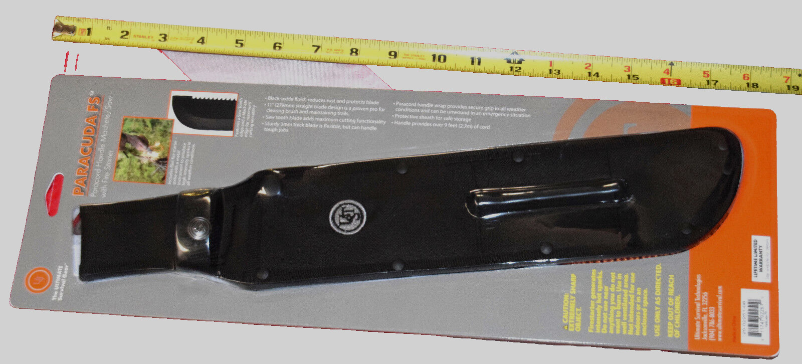 Paracuda FS Paracord handle/saw w fire starte emergencydisaster bug out bag UST