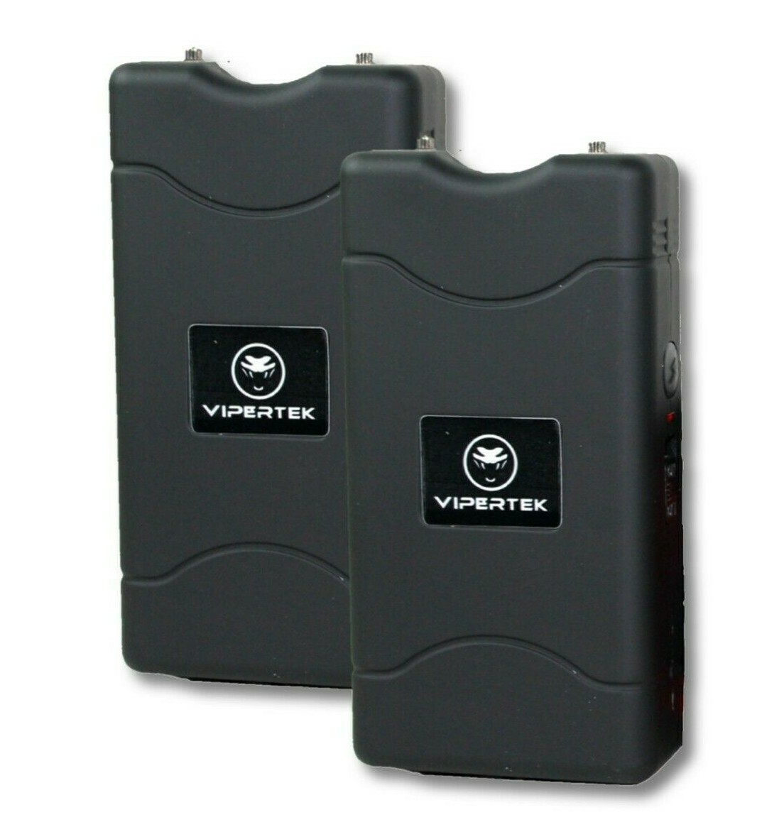 VIPERTEK Stun Gun Self Defense Rechargeable 350 Billion Volt 2.0mAh (2pc)
