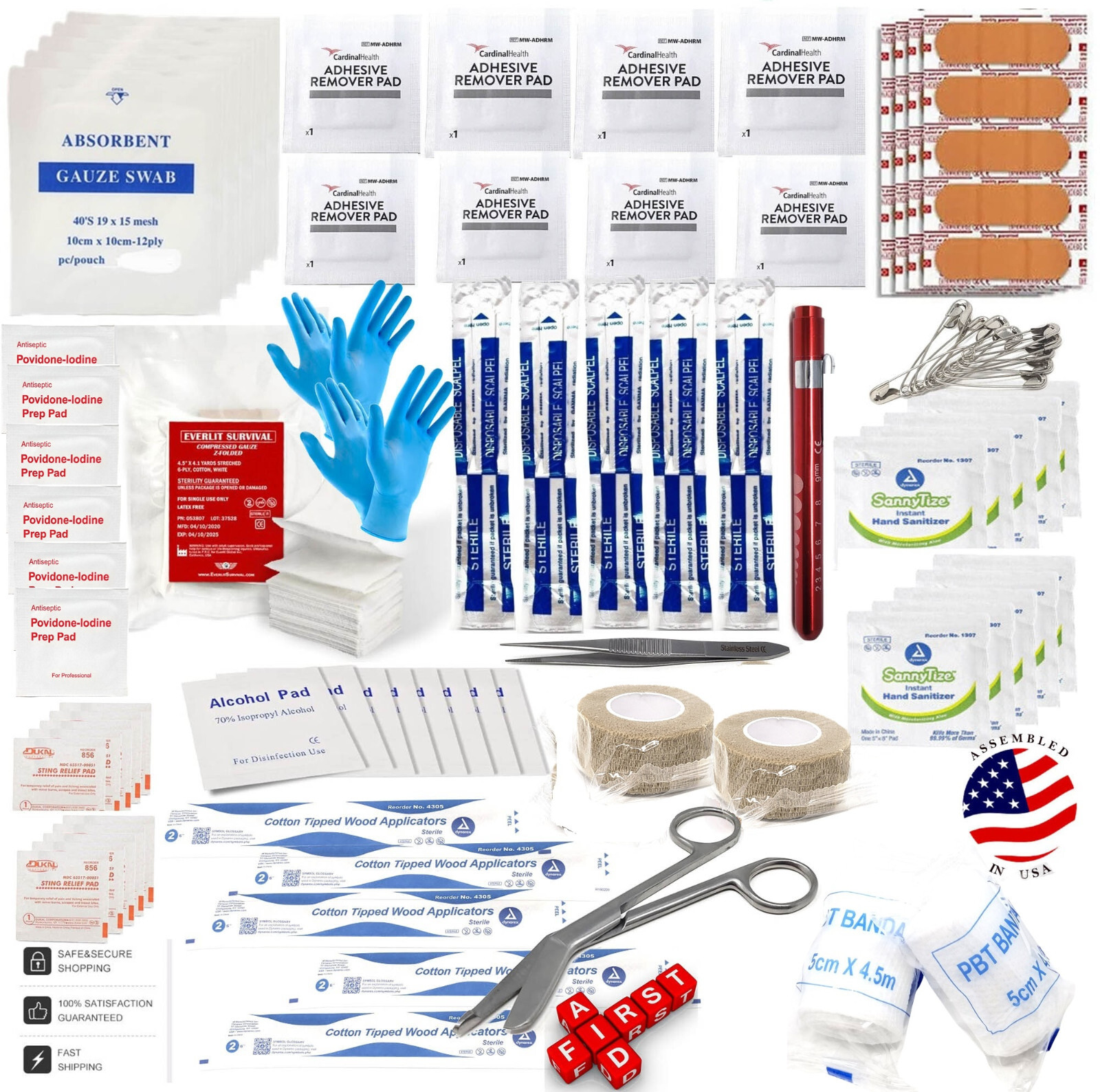 First Aid Kit – 105 Piece Mini Emergency Kits for Car, Basic Outdoor Essentials