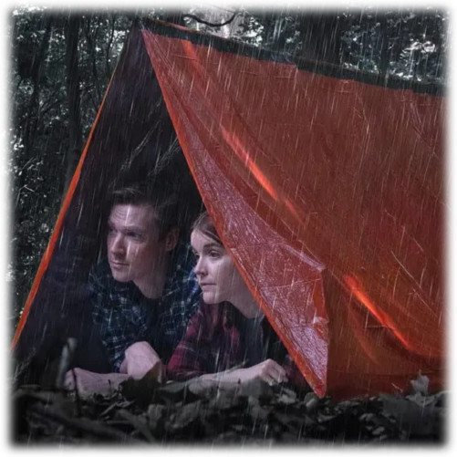 Outdoor Go Time Gear – (1) two-person Emergency Survival Tent + 2 Ponchos