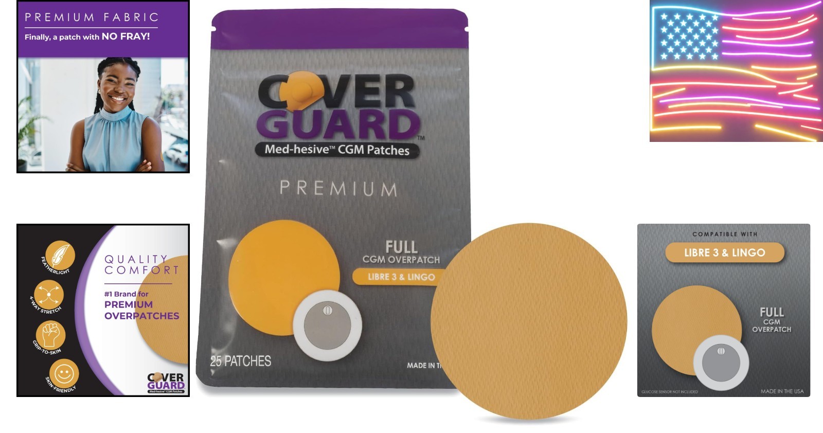 CGM Overpatch | Freestyle Libre 3 | Tan Full Coverage Design| 25-Count | Wate…