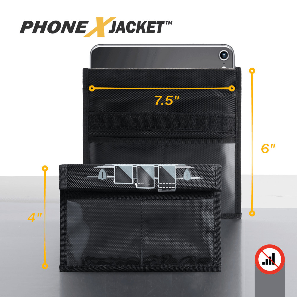 Faraday Jacket Forensic Cell Phone Triple Layer Fabric Bag 8″ x 4.5″