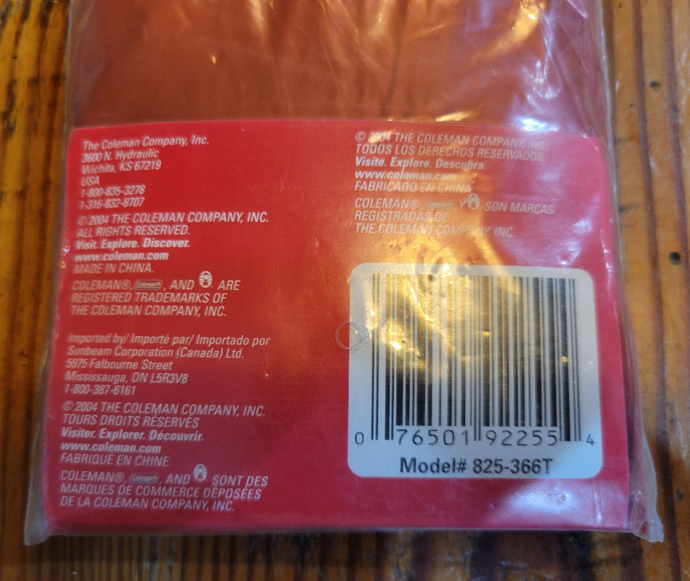 Coleman Disposable Emergency Poncho One Size Fit All Red New Sealed Vintage