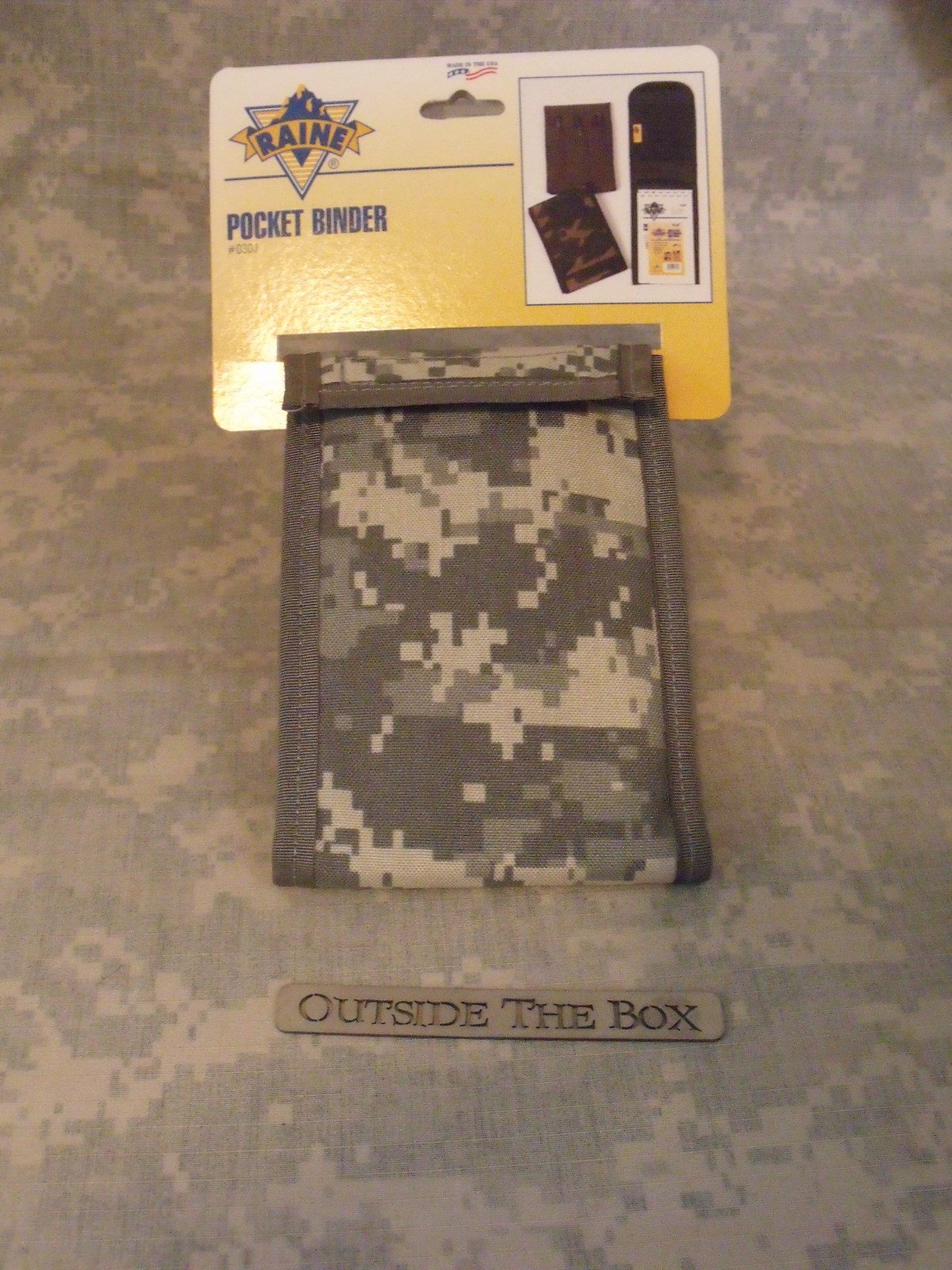US Military “Pocket Binder” 3″x5″ Notebook, ACU Nylon, Pen/Storage Pocket