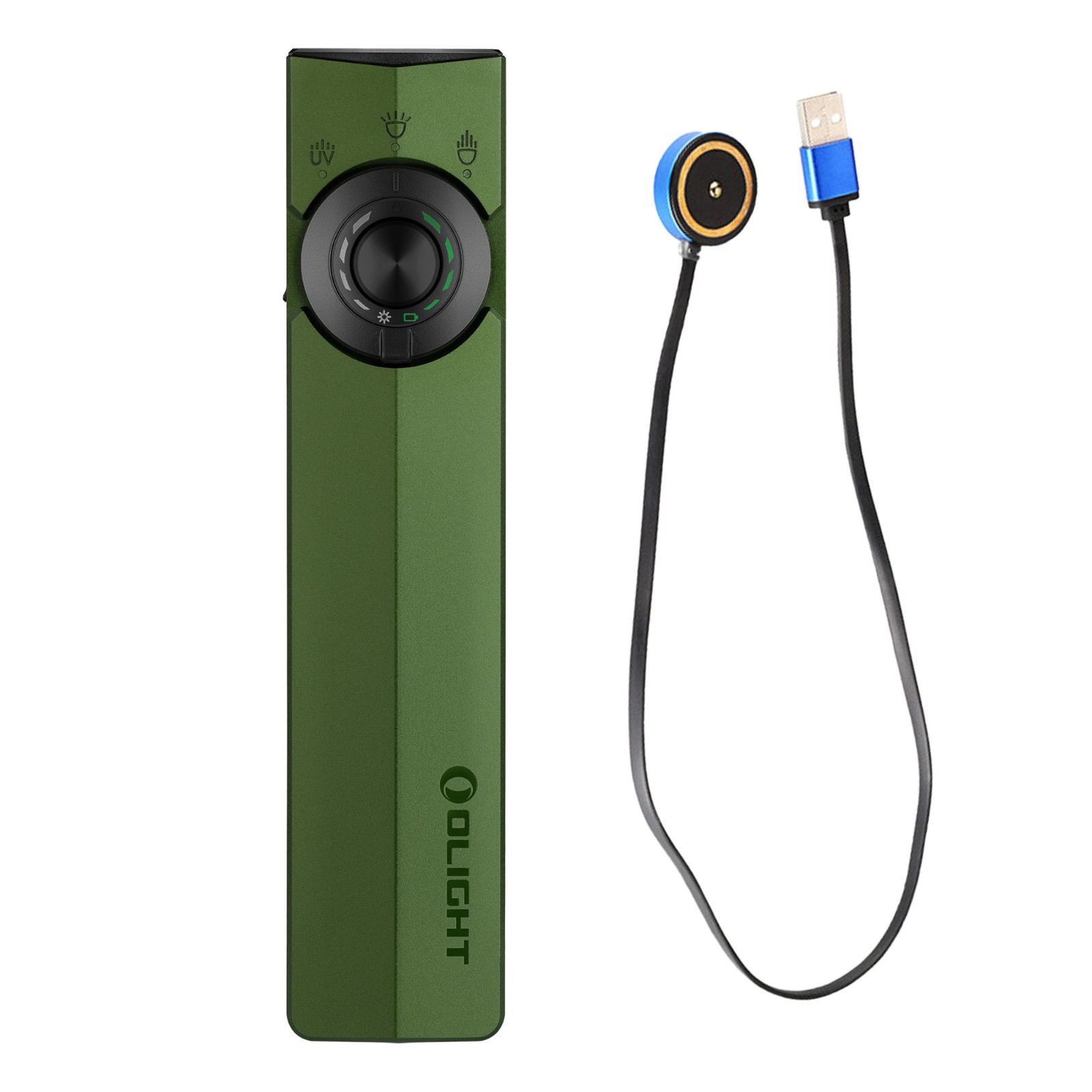 Olight ArkPro 1500 Lumen EDC Flashlight with UV Light & Green Laser (Green)