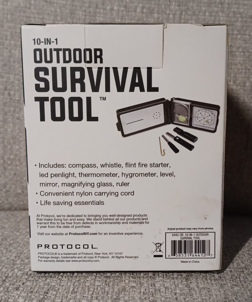 Outdoor Survival Tool 10-in-1 Compact by Protocol
