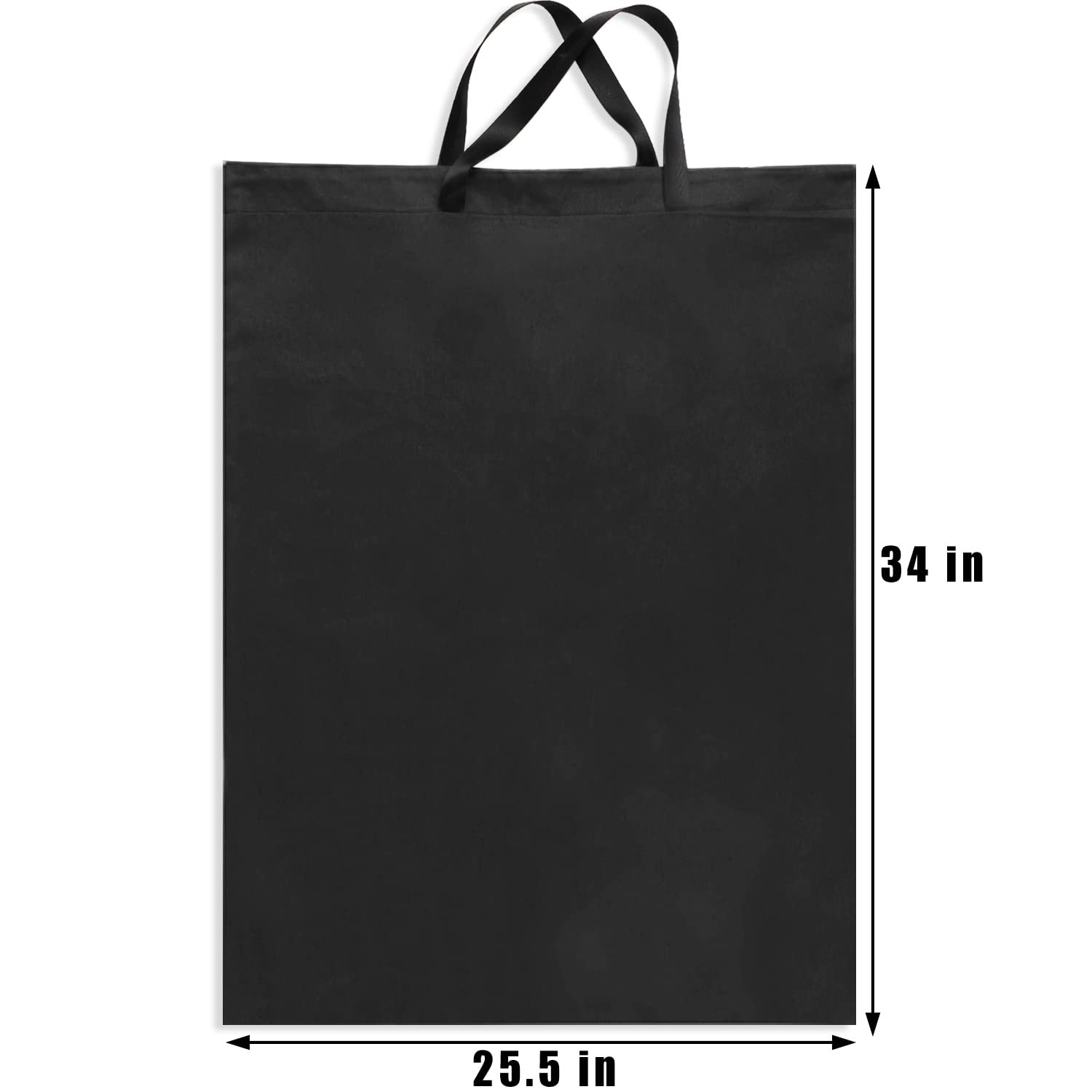 LOLOMLO Extra Large Canvas Laundry Bags with Handles & X-Large, Black