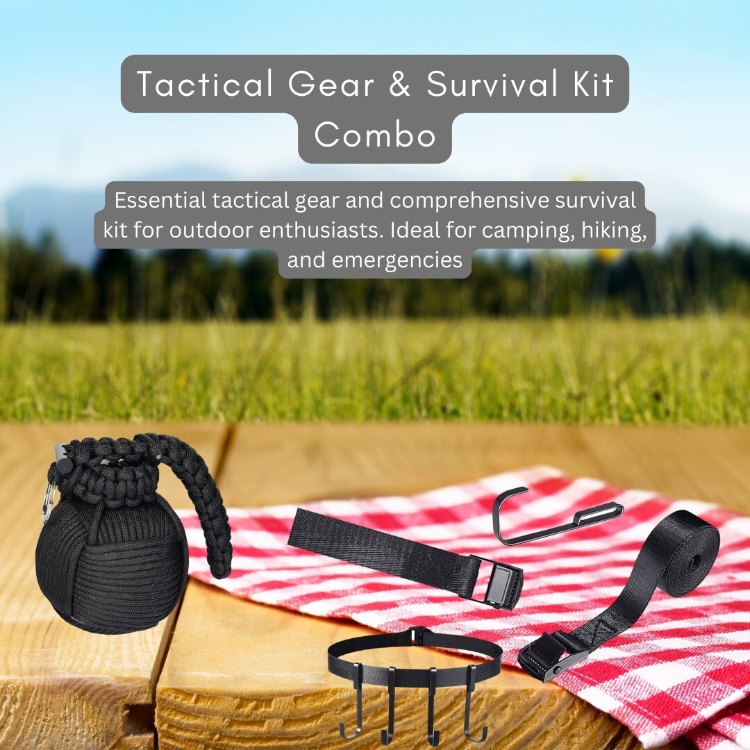 Strap Gear Equipment Tree Hanger & emergency gear tools Combo Pack(Bulk 3 Sets)