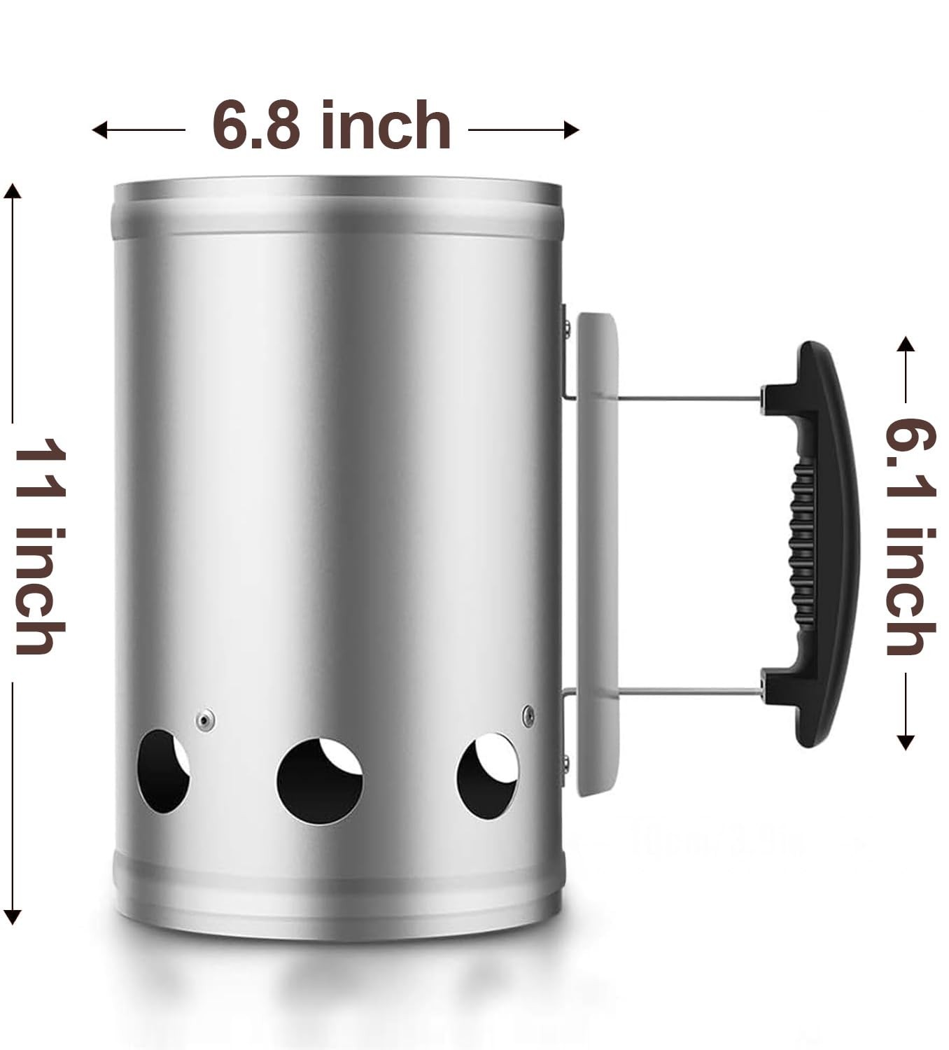 BEAU JARDIN Charcoal Chimney Starter Large 11″ Starter,