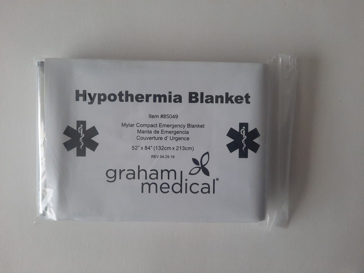 3 Pack Graham medical Thermal Mylar Blankets 84 x 52 New Free Shipping
