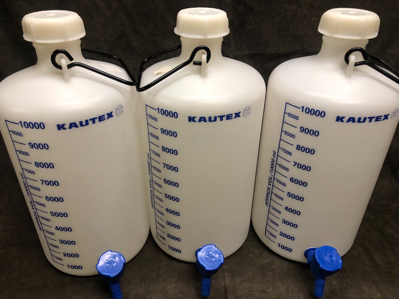 Kautex 10L PE-HD Carboy Bottle w/Spigot