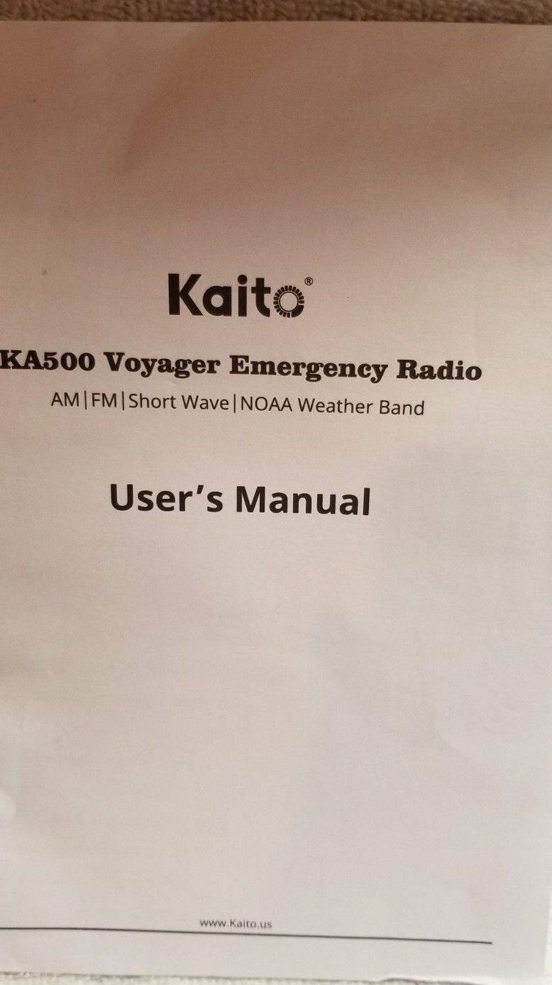 Kaito Portable Radio Emergency Solar + Hand Crank Powered KA500 Yellow Voyager