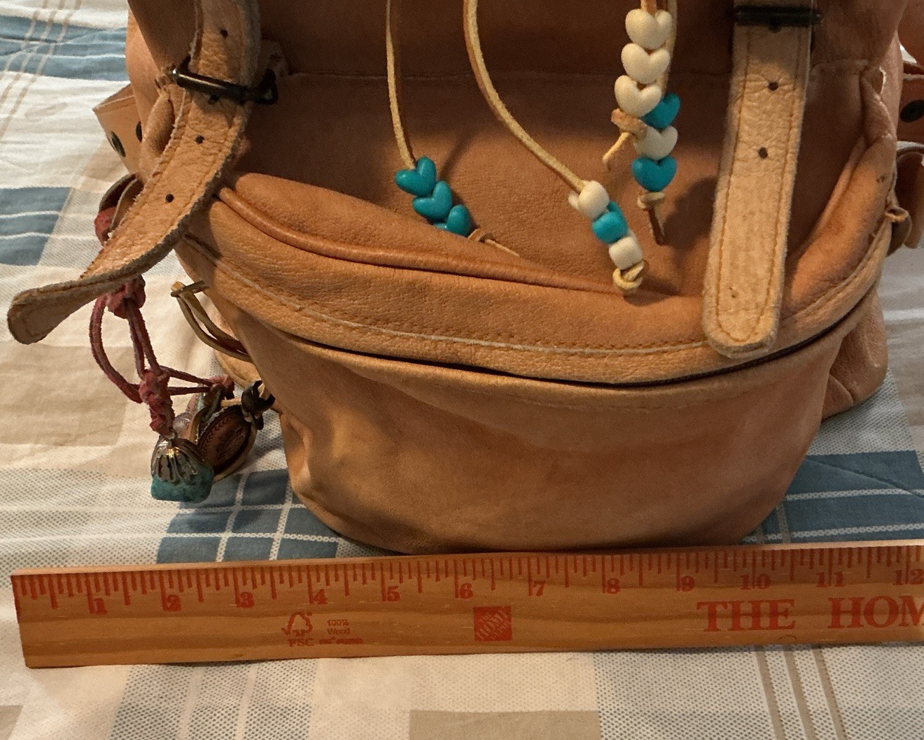 Tan Leather Backpack