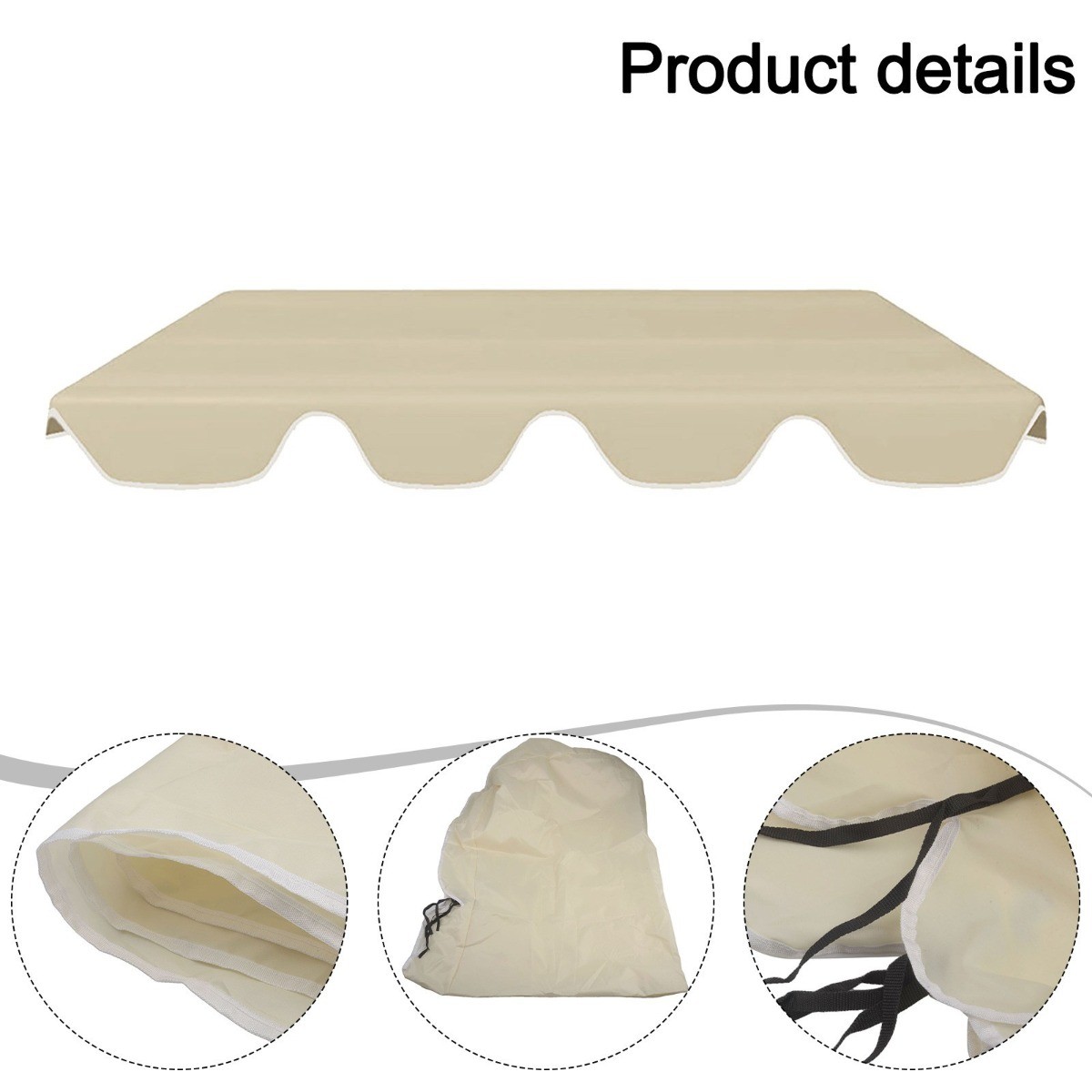 Two Or Three Seater Waterproof Oxford Fabric Canopy For Garden Swing Seat Cover