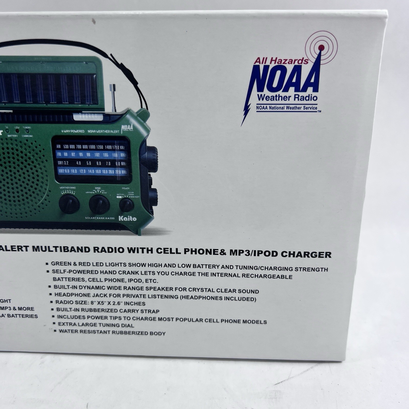 Green Kaito KA500 Voyager Solar Crank Battery Survival Radio AM FM Shortwave New
