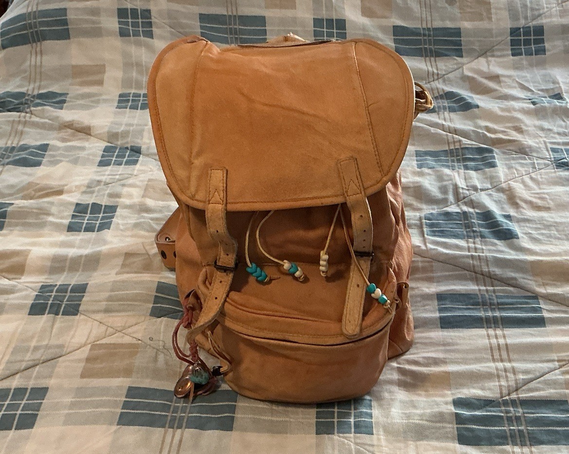 Tan Leather Backpack