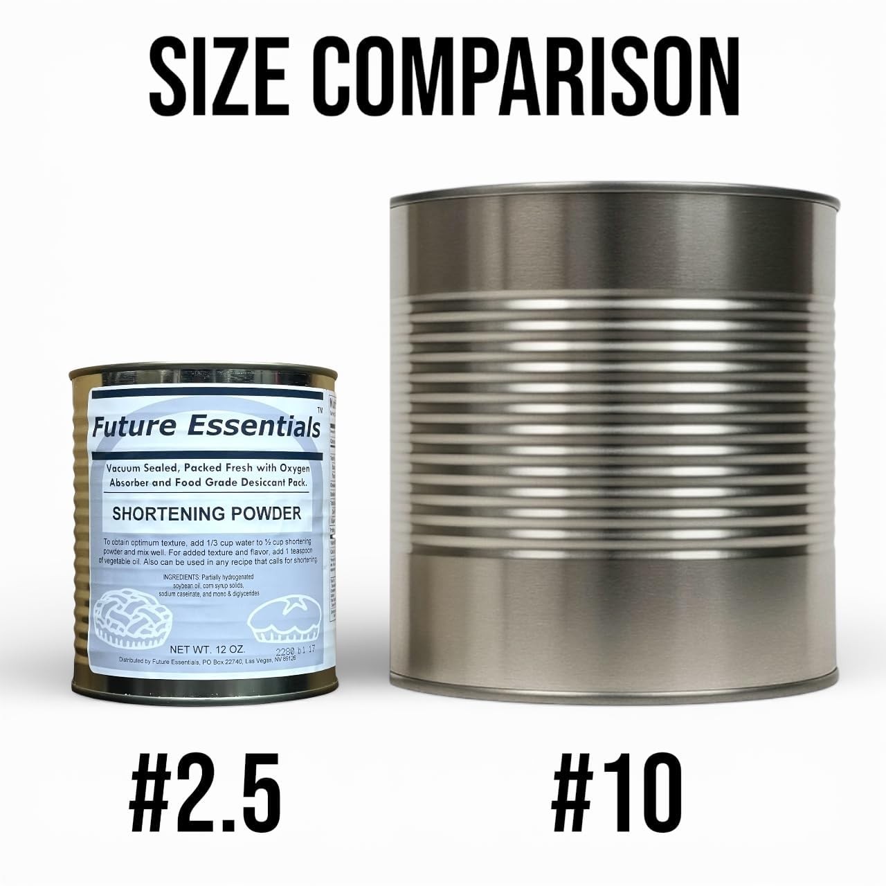 Future Essentials Canned Shortening Powder for baking and cooking | 6 CANS