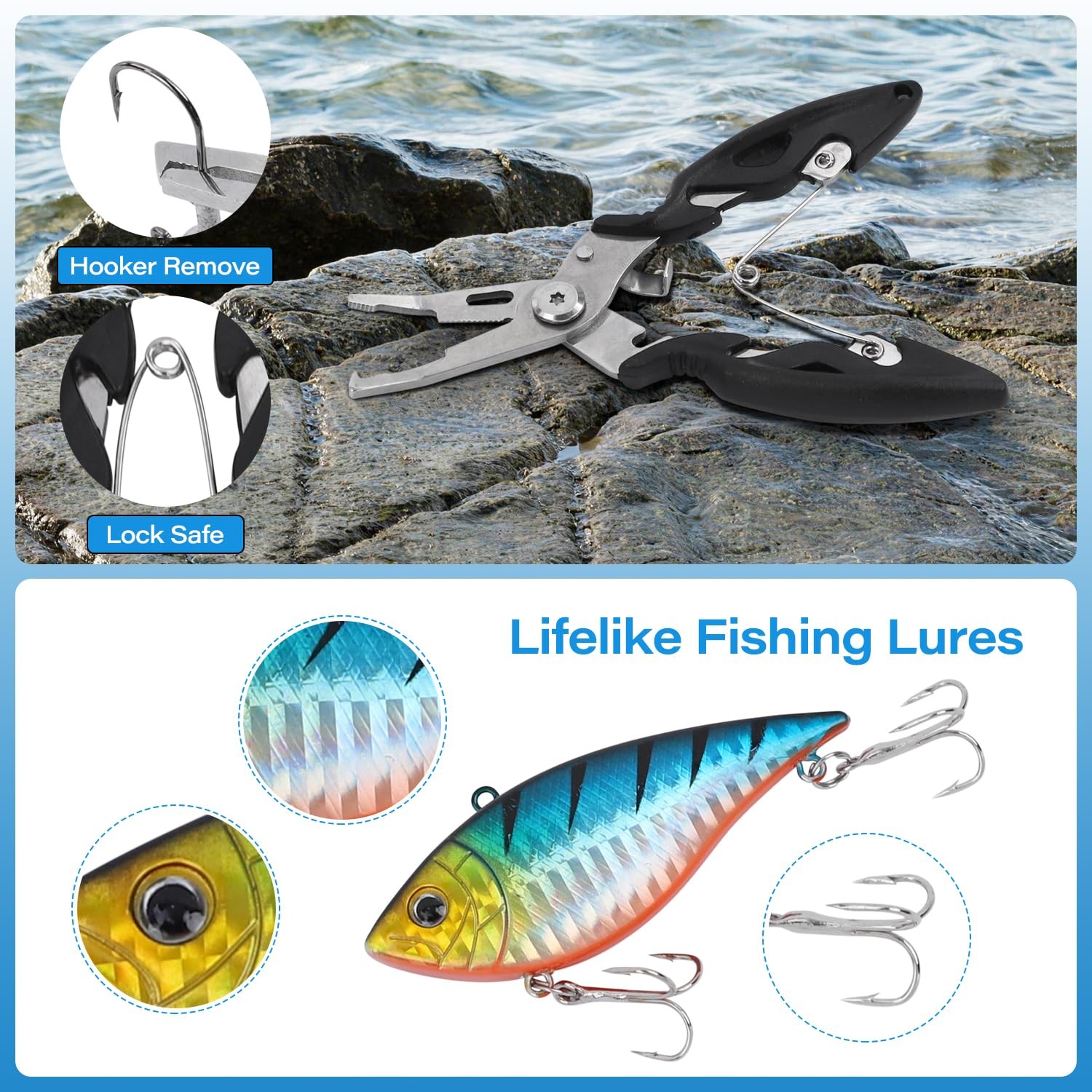 Fishing Tackle Box with Lures,Fishing Gifts for Men,Trout Fishing…