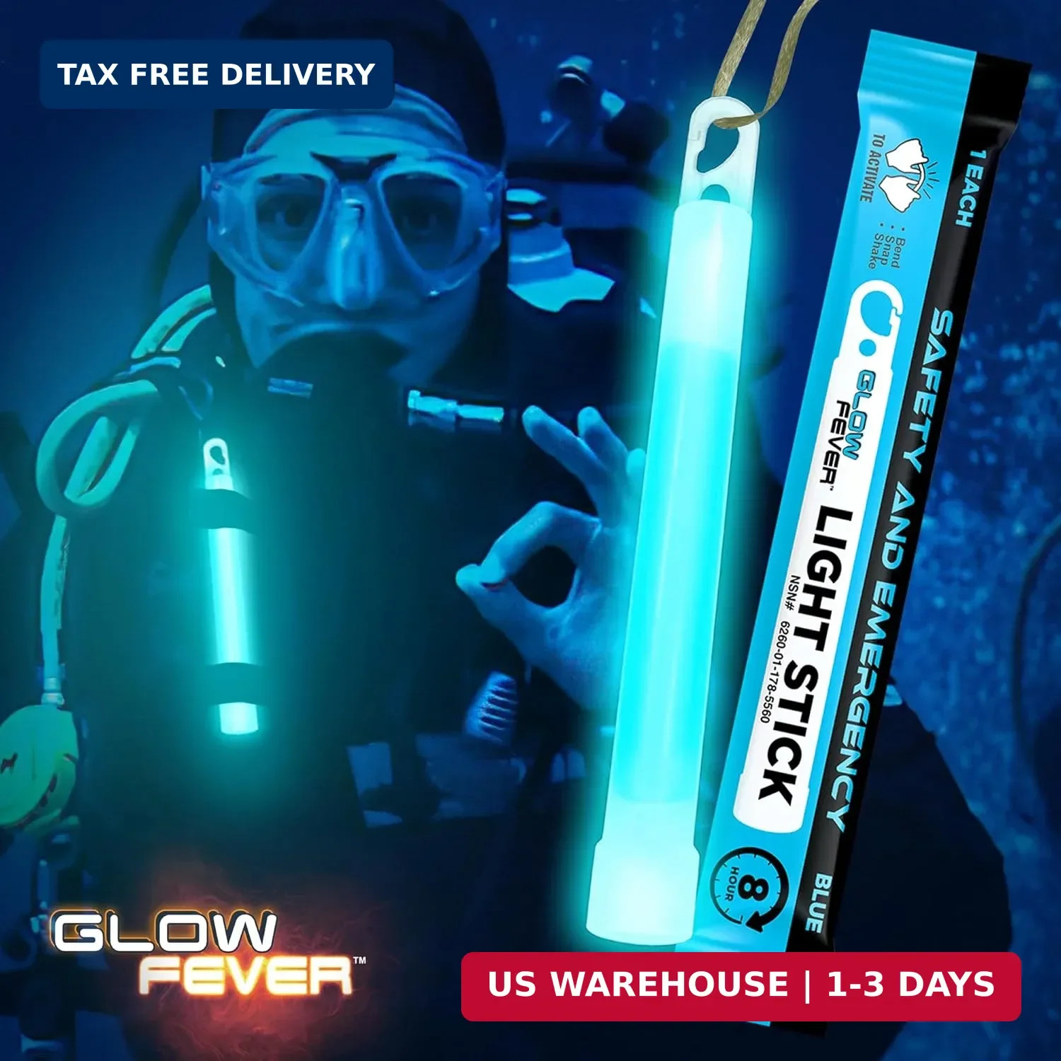 Glow Fever Emergency Safety Military Grade Glowsticks; 10PCS, 6″ Ultra Bright Gl